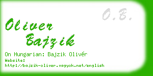 oliver bajzik business card