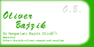 oliver bajzik business card